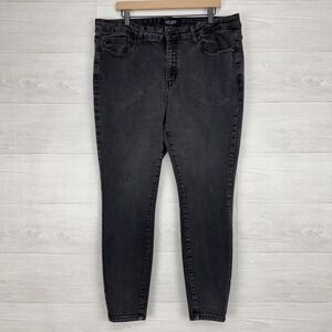 Judy‎ Blue High Waist Skinny Fit Jeans Women 22W Waist 38 Washed Black Stretch